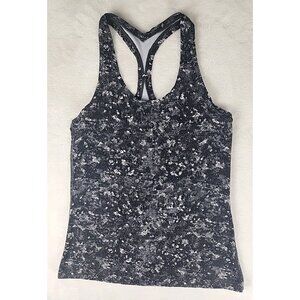 Lululemon Cool Racerback Tank Top Size 4 XS Blossom Overlay Starlight Multi Gray